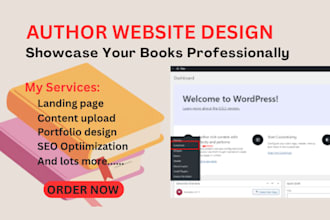 design a professional author website to showcase your books