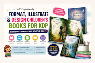 children book formatting story book children book illustration kdp ebook design