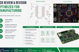 do your pcb review and revision and optimize it for manufacturing