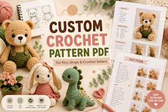 create crochet amigurumi PDF patterns