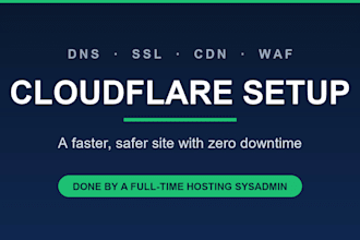 set up cloudflare dns, ssl, cdn and security for your website