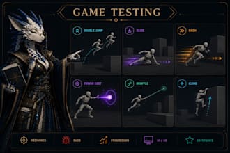 test your video game and provide detailed feedback
