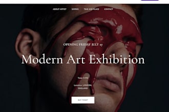 design art gallery, artist portfolio, gallery photography wordpress art website