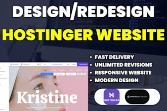 build hostinger website design or hostinger website redesign