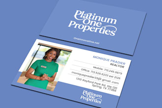 design professional real estate and construction business card