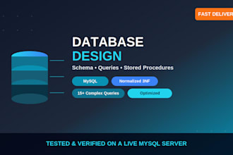 create normalized mysql databases, sql queries and procedures
