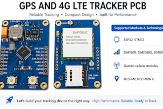 design hardware gps and 4g lte tracker pcb for vehicle and asset tracking