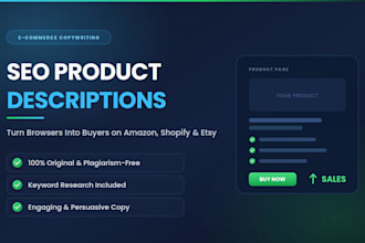 write compelling SEO product descriptions for your e commerce store