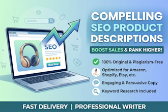 write compelling SEO product descriptions for your e commerce store