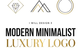 design 3 modern minimalist luxury brand logo