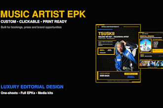 design a professional clickable music artist epk