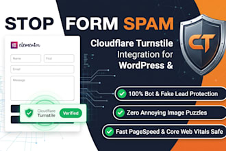 integrate cloudflare turnstile to stop wordpress and elementor form spam