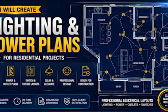 create lighting and power plans for residential projects