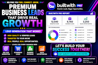 do ecommerce and business leads from lead generation builtwith pro