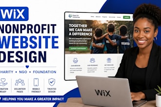 design a professional wix nonprofit charity website