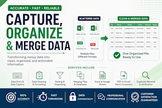 do data capturing, editing, sorting or merging