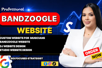 design bandzoogle website, redesign merch store music page, music website