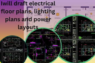 draft electrical floor plans, lighting plans and power layouts