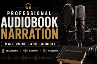 narrate and edit audiobook male voice over acx audible french male voice over