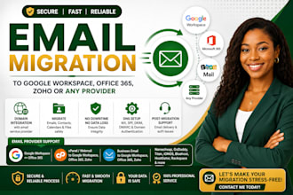 assist in email migration to google workspace, office 365, zoho or any provider