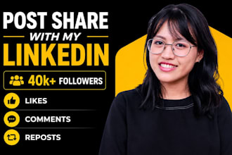 share, repost, and promote your linkedin post with 40k connections, shoutout