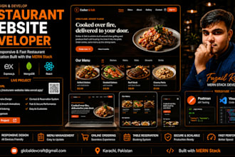 design a stunning restaurant website the website development