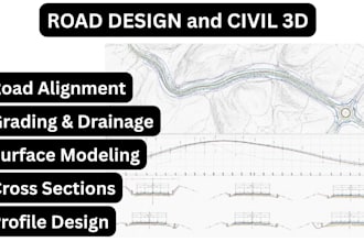 design roads, grading plans and profile using autocad civil 3d