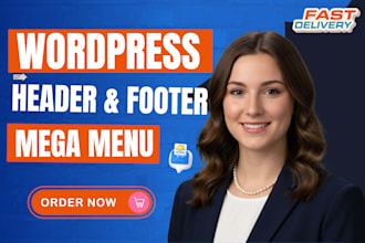 design a custom wordpress header and footer