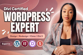 be divi expert for custom divi website using divi builder 5