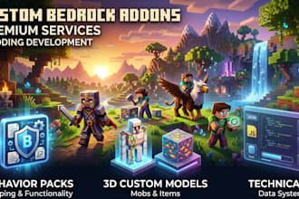 create custom minecraft bedrock addons for your world or server