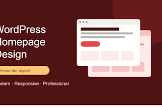 design a professional wordpress homepage with elementor