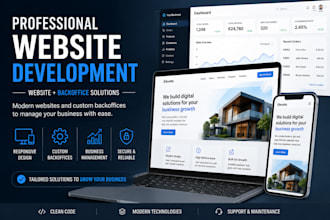 create your bussiness website and backoffice management system