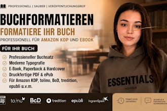 formatiere ihr buch professionell fur amazon KDP  und ebook
