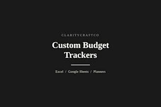 build a custom budget tracker or planner