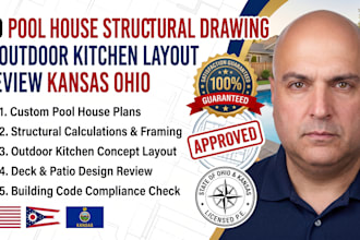 do pool house structural drawing outdoor kitchen layout review kansan ohio