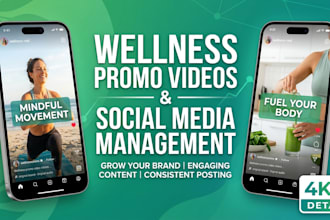 create peptide and wellness promo videos and manage your social media