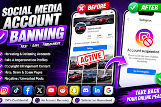 takedown ig banning bot,tiktok harassing content,remove copyright instagram x fb