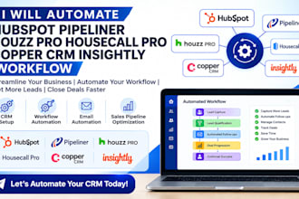 automate hubspot pipeliner houzz pro housecall pro copper crm insightly workflow