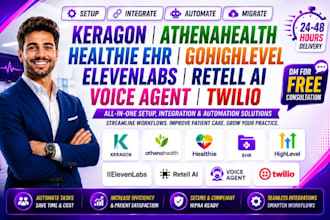 keragon athena healthie ehr gohighlevel elevenlabs retell ai voice agent twilio
