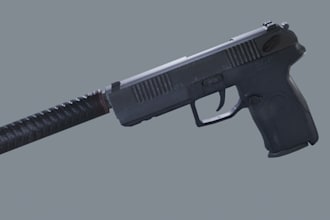 create gameready 3d weapon model for unreal engine 5