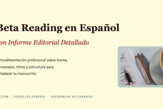 do a spanish beta reading with a detailed editorial report
