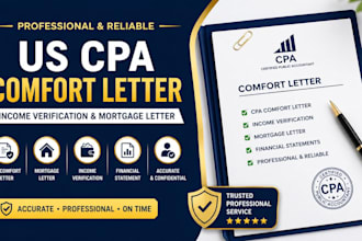 prepare comfort letter income verification mortgage letter financial statements