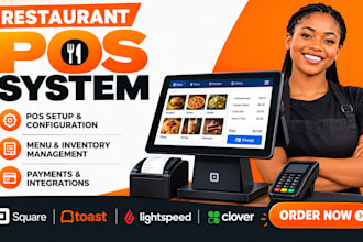 setup restaurant pos system toast pos square clover, menu, inventory ordering