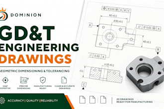 create a professional gdt engineering drawings for manufacturing