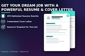 write or rewrite your professional resume and cover letter