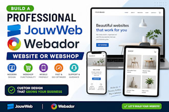 build a professional jouwweb webador website or webshop