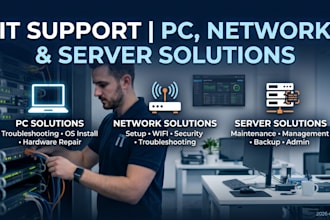 provide remote IT support for pcs, networks and servers