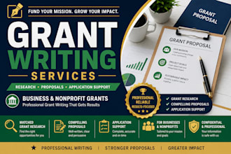 research grants and write professional grant proposals