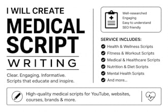 write a professional medical script for you