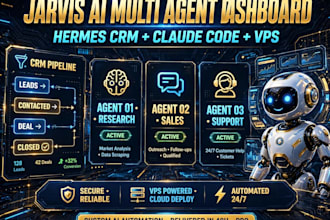 setup jarvis ai assistant multi ai agent dashboard hermes crm claude code vps
